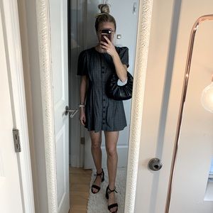 UO Gray Button Down Dress